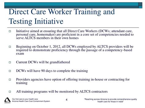 direct care worker training arizona.